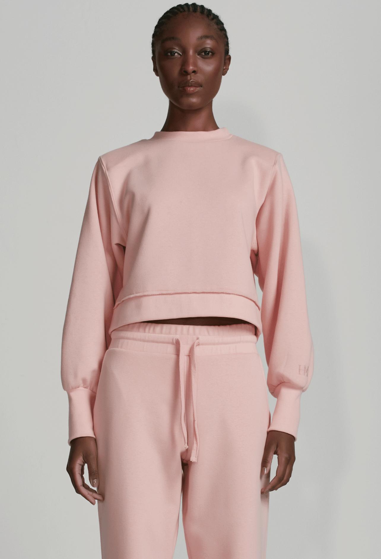 Poleron Cuello Alto a Fio Rosada Hoodmood