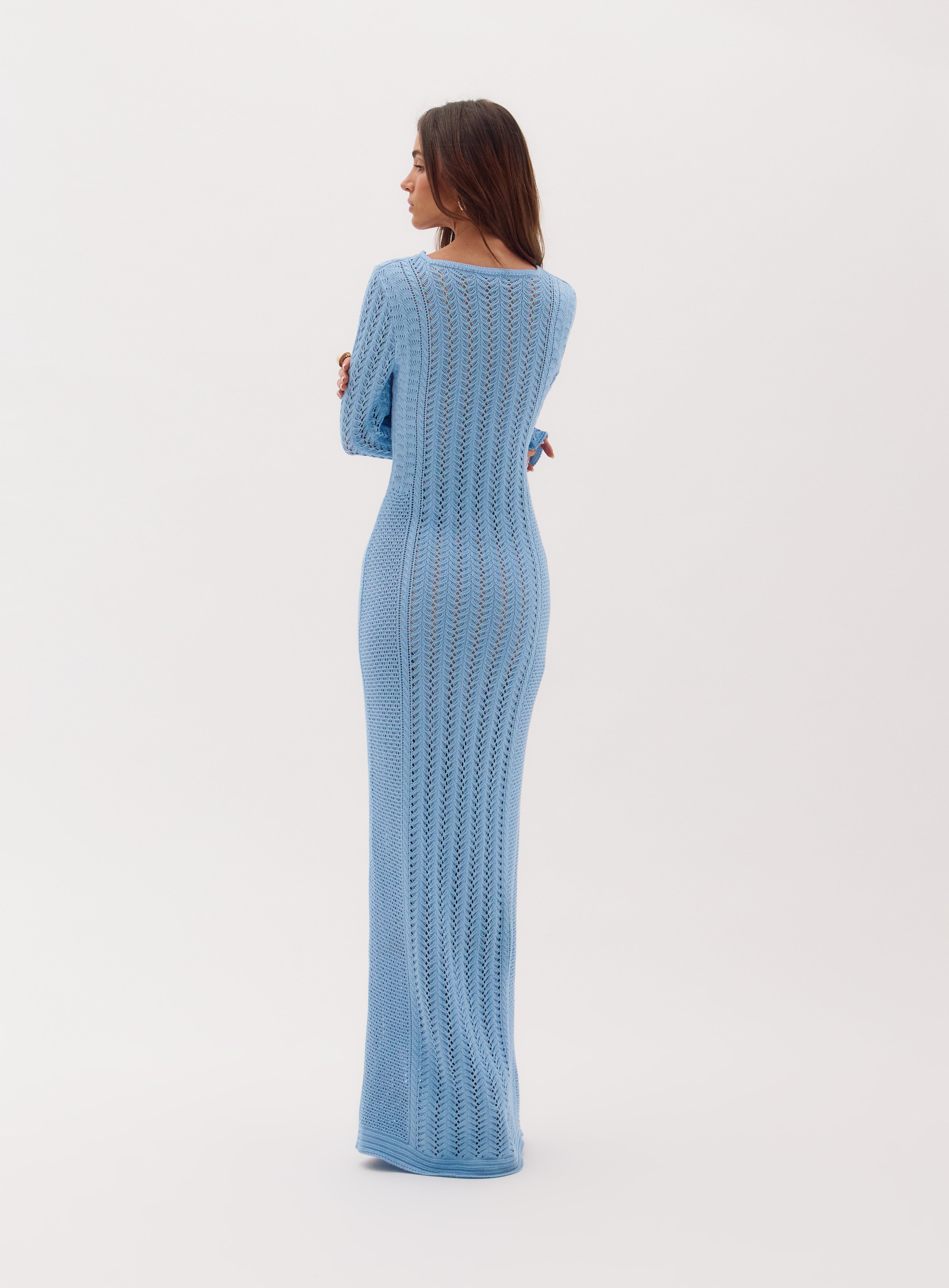 Vestido Tricot Simara Azul Oasis