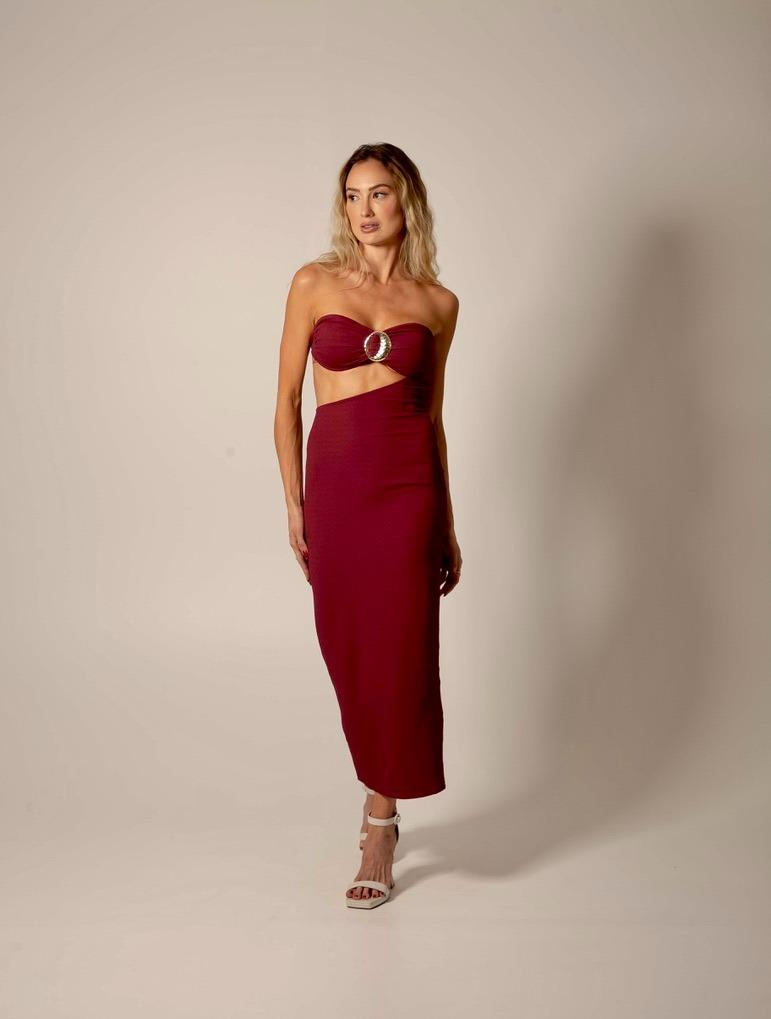 Vestido Jalapao Vino SUN ROSE