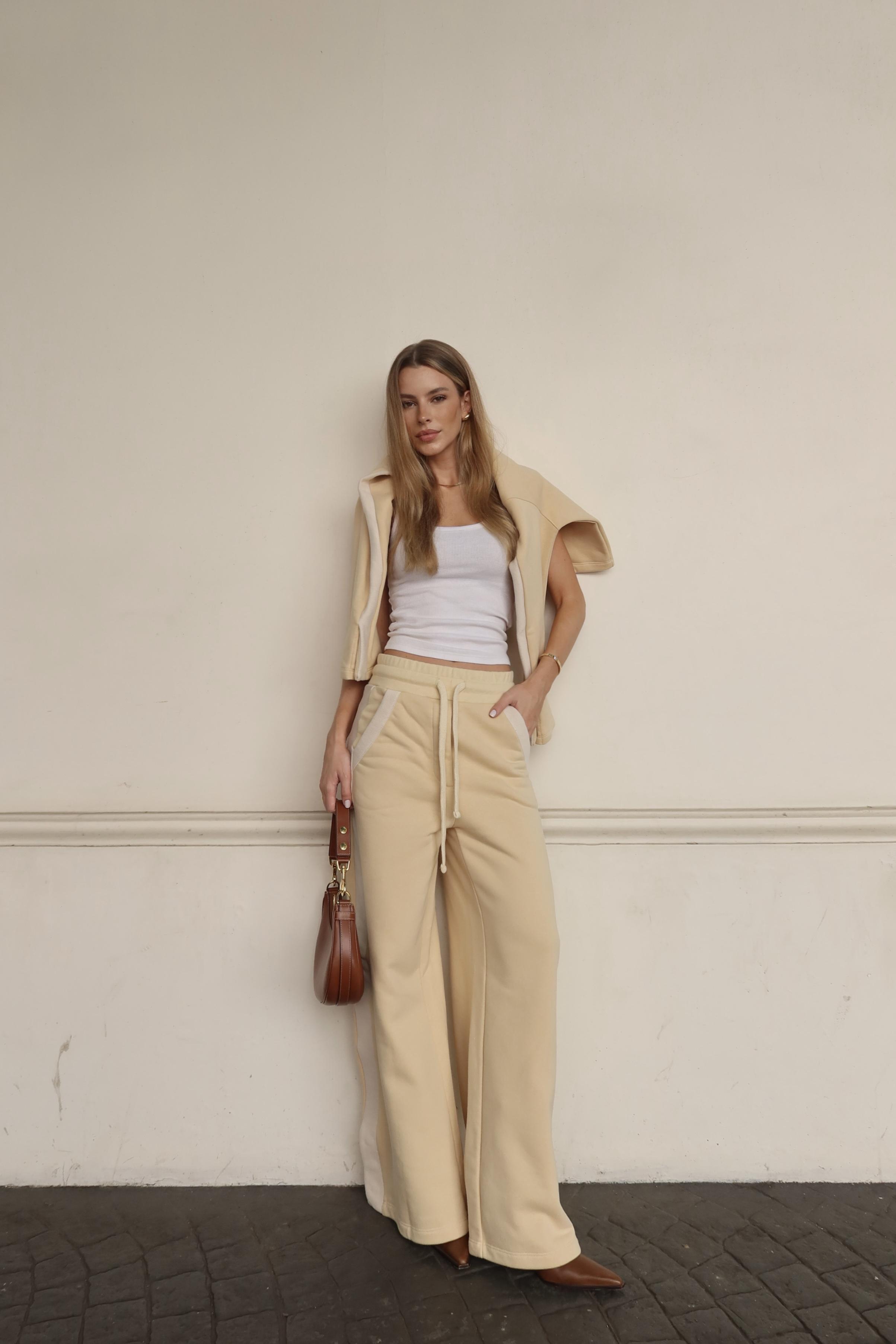 Pantalón Bicolor Beige Hoodmood