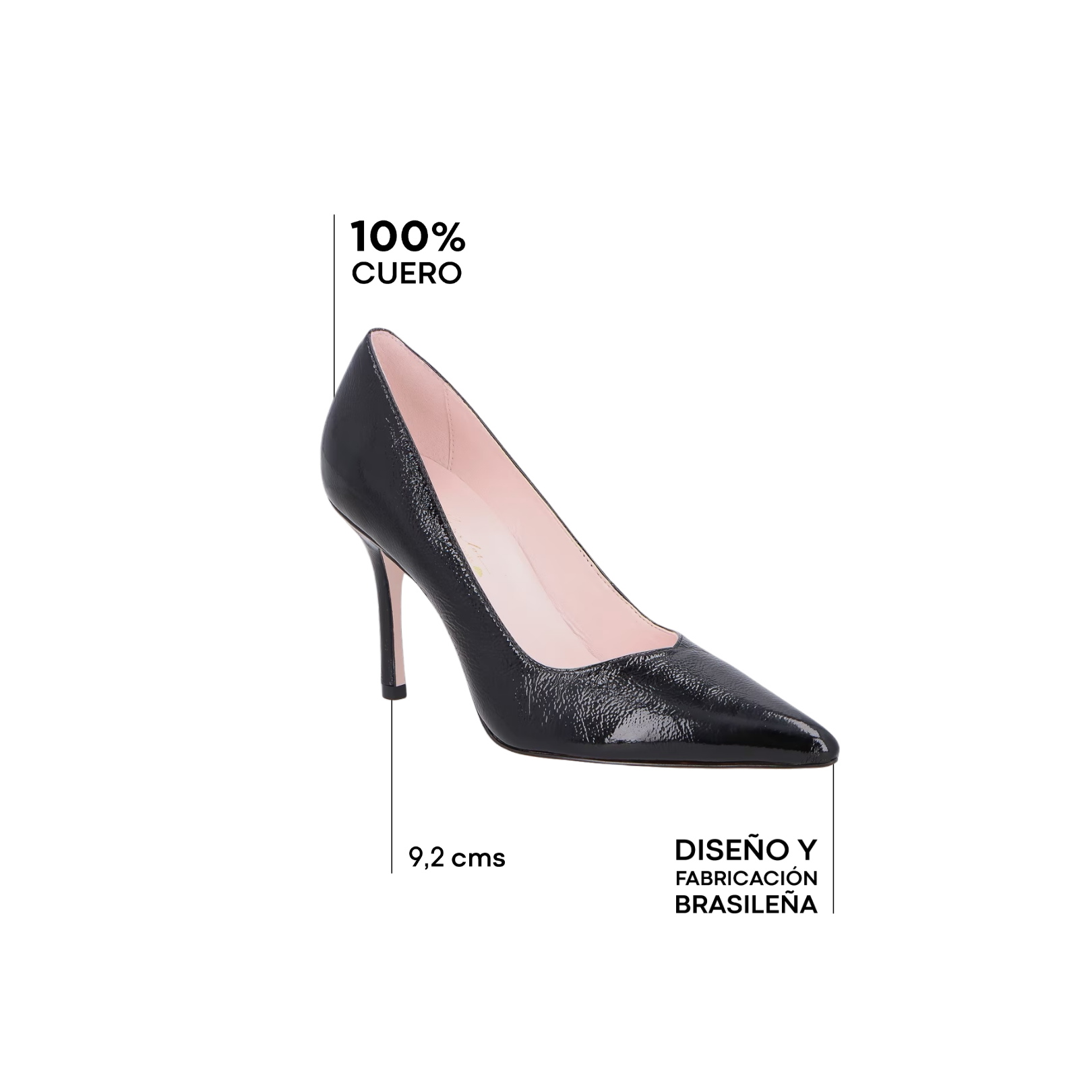 Scarpin Cuero Charol Negro LB - 213