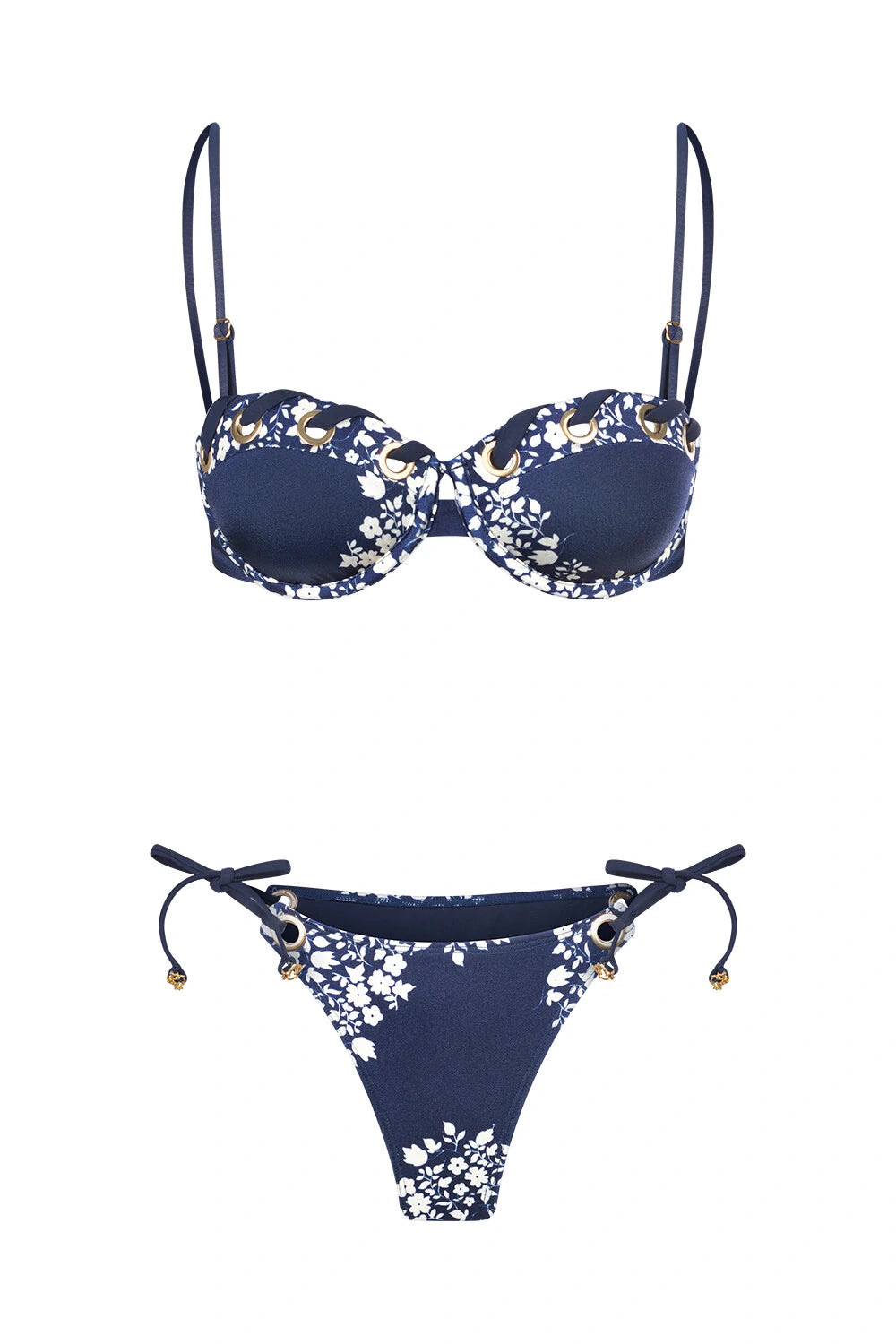 Bikini Capri Floral Navy Gapaz