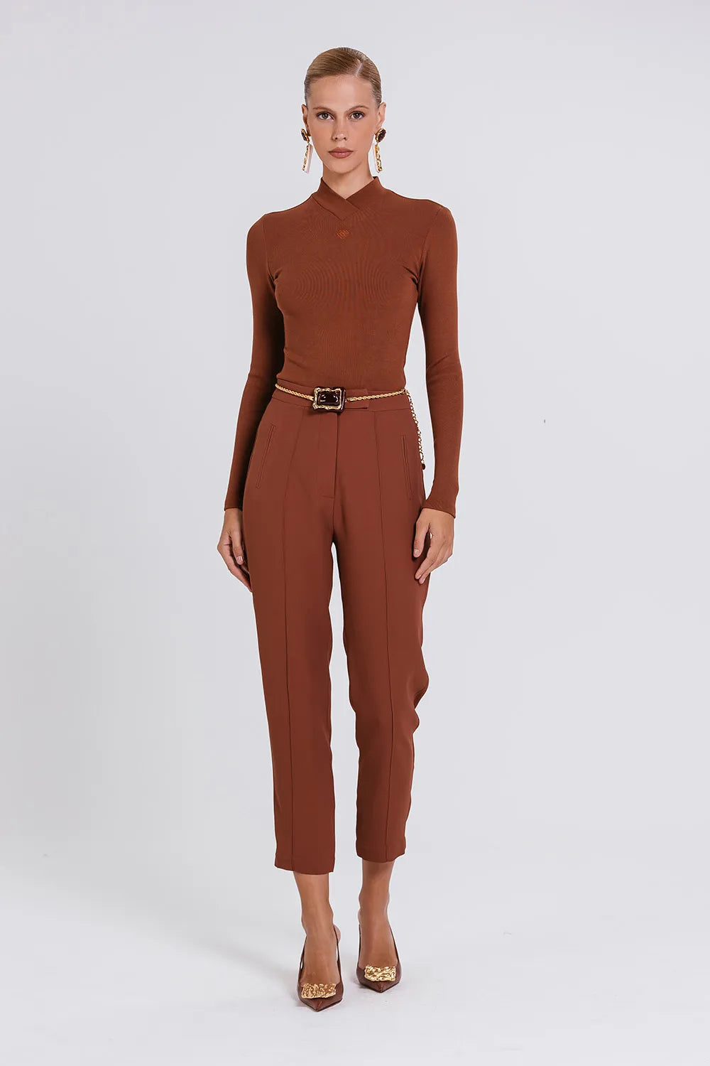 Blusa Samy Chocolate Charth