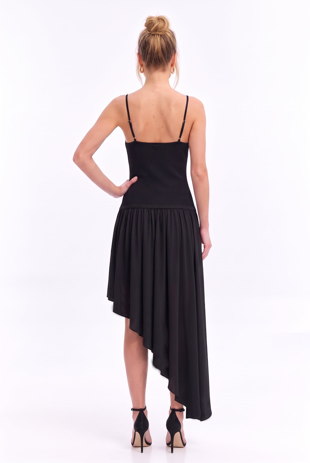Vestido Phoenix Tricoline Negro RK