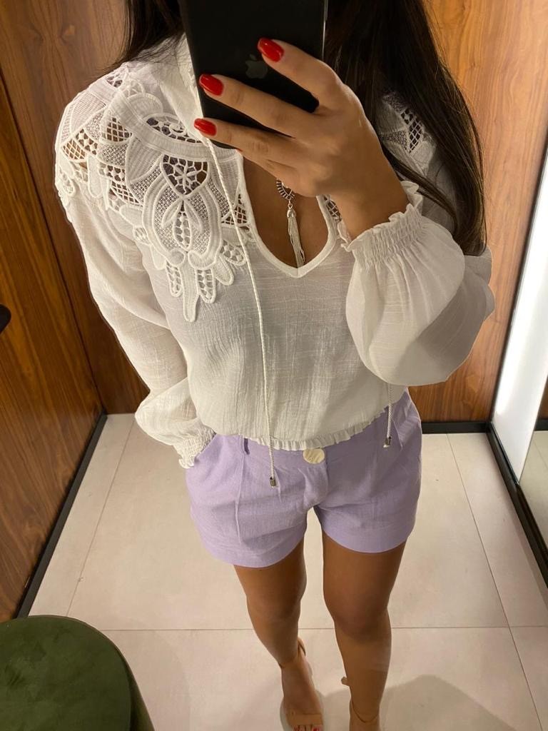 Polera Carla Off White Costume