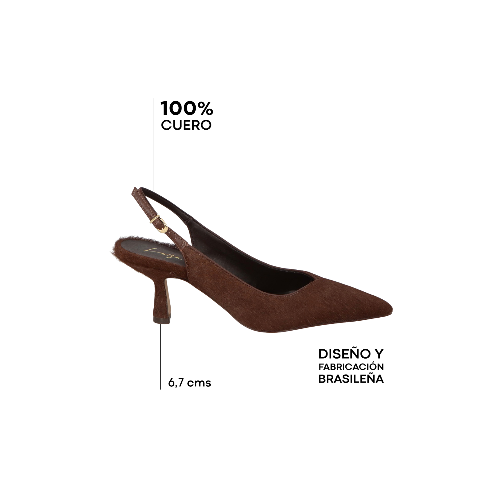 Scarpin Gamuza Marron LB - 215