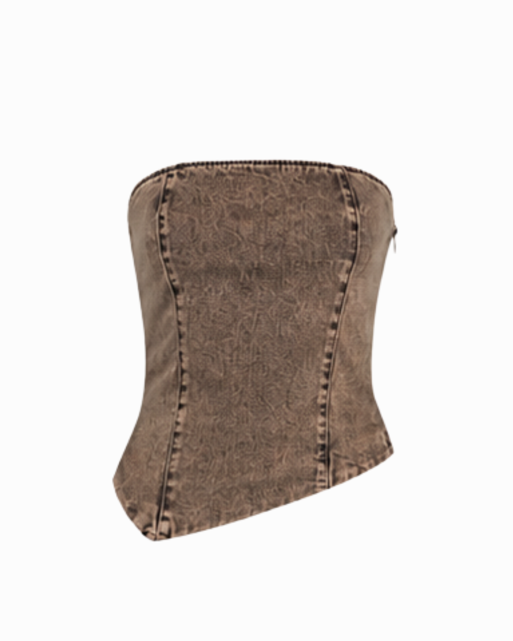 Top Barra Asimetrico Dust Brown