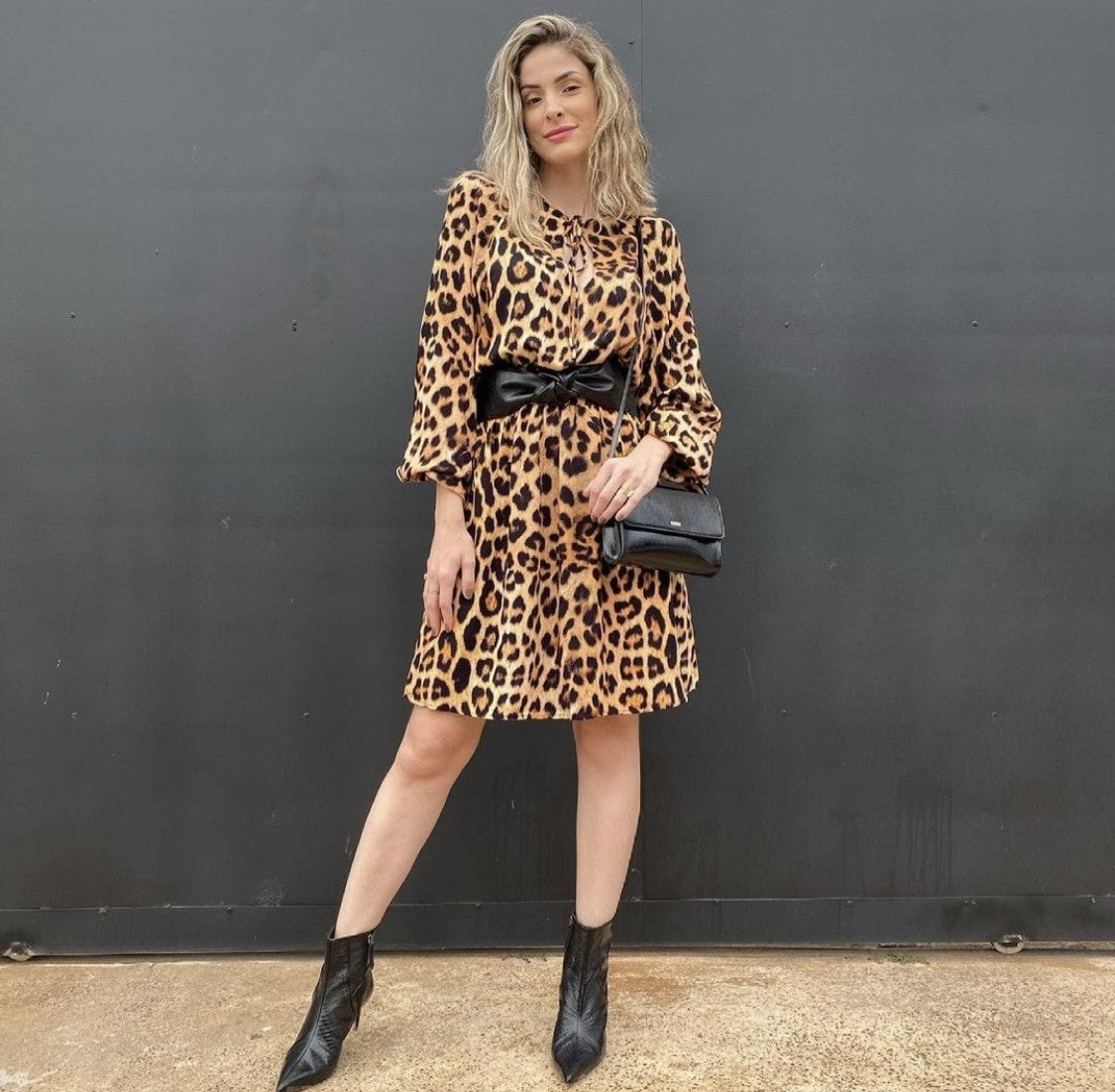 Vestido Corto Animal Print