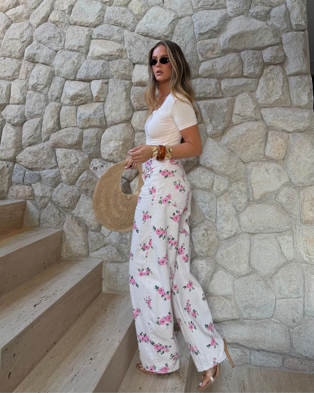 Pantalon Balloon Rose Flower
