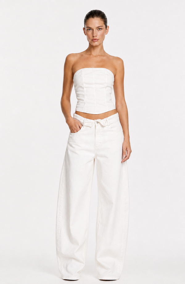 Jeans Baggy Overlap Rose Suave