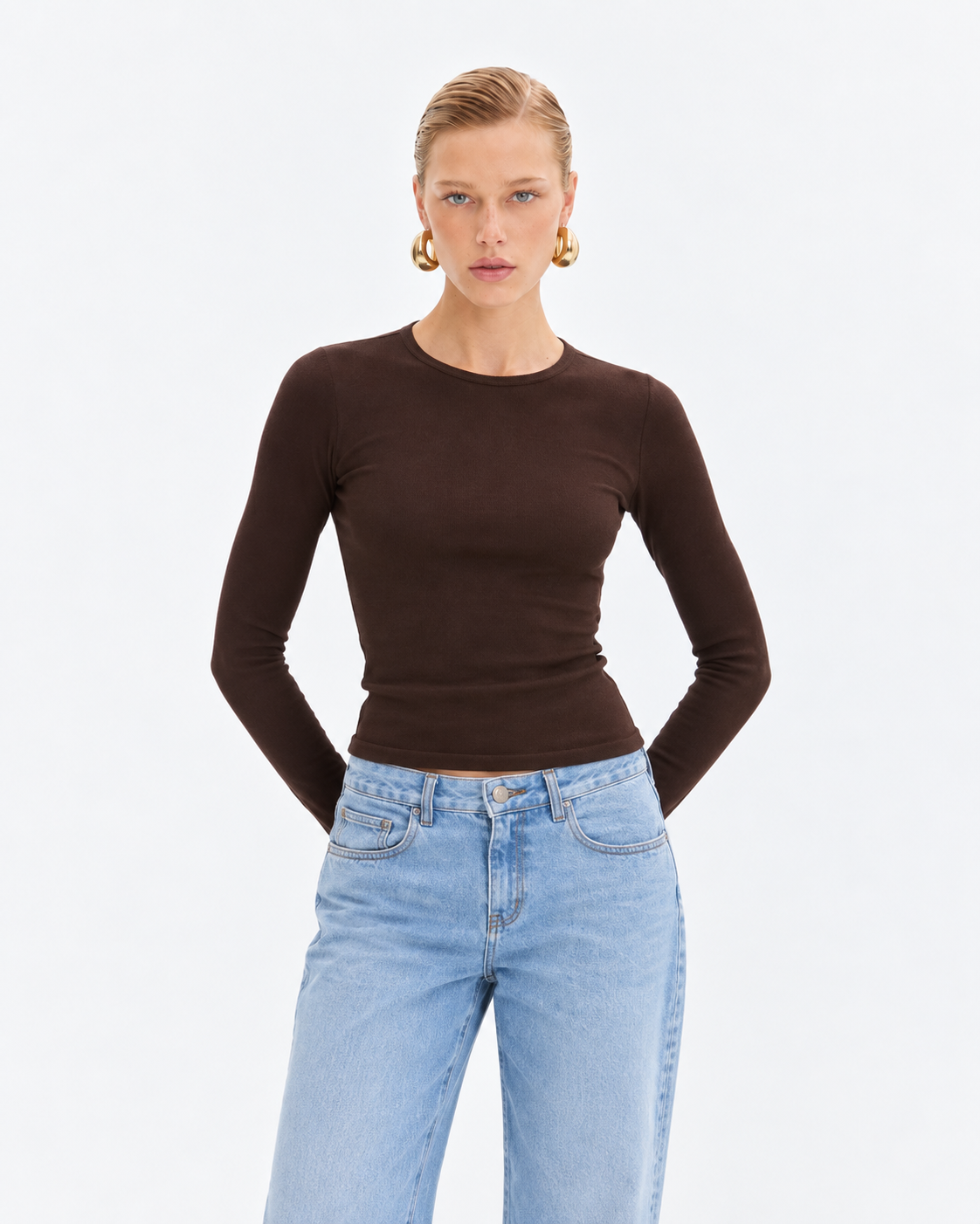 Blusa Marilia Marron Leblog