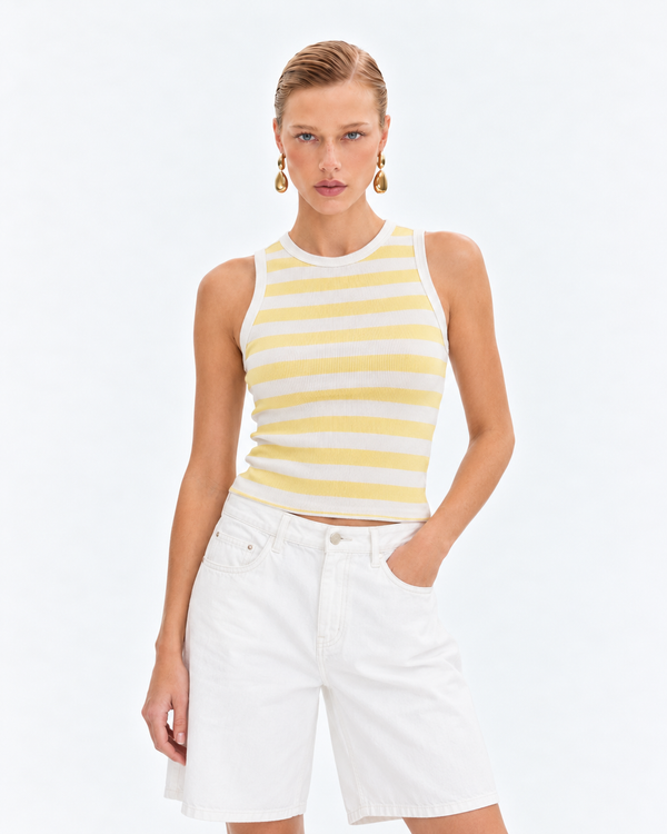 Polera Stripes Amarilla