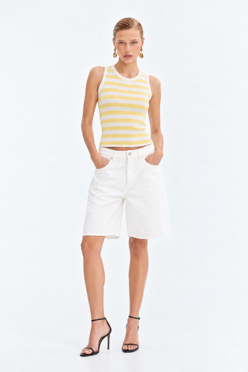 Polera Stripes Amarilla