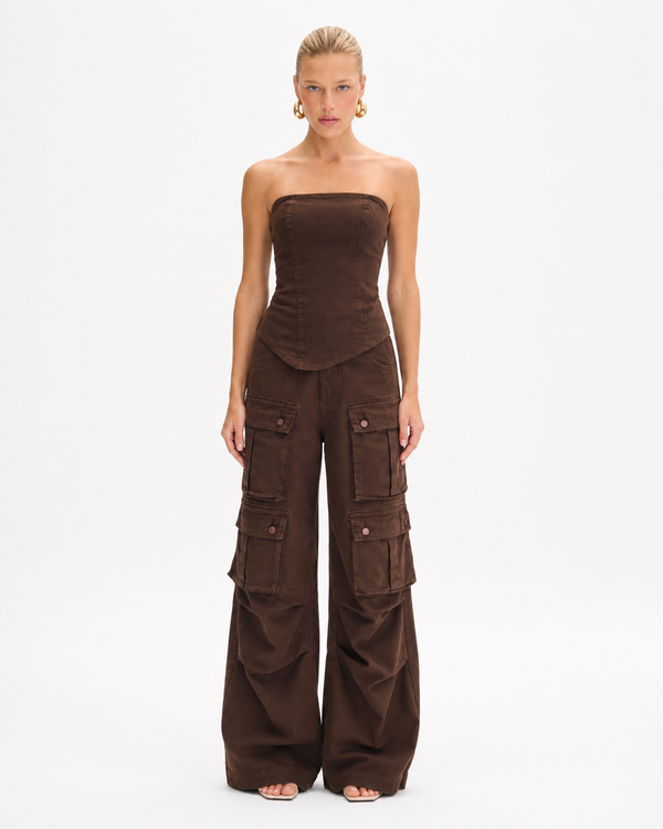 Jeans Cargo Utility Cacau