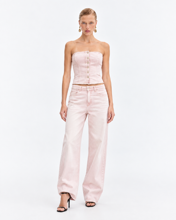 Jeans Baggy Bastille Rosa Suave