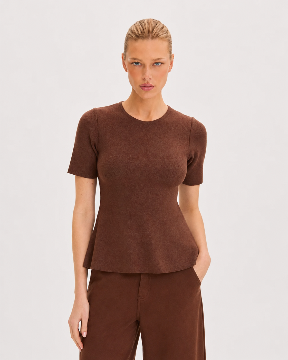 Blusa Zoe Marron Leblog