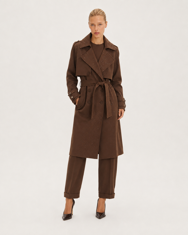 Trench Coat Flora Marron Leblog