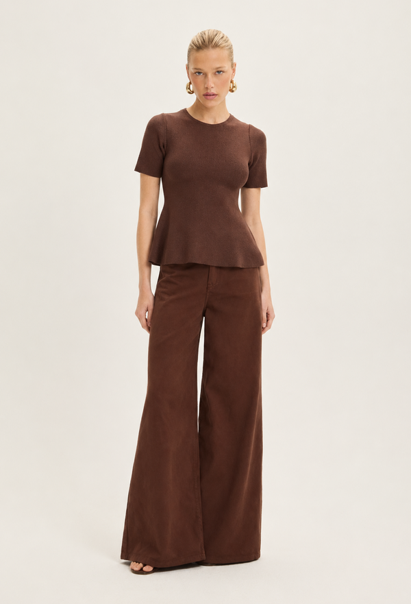 Pantalon Lilian Marron Leblog