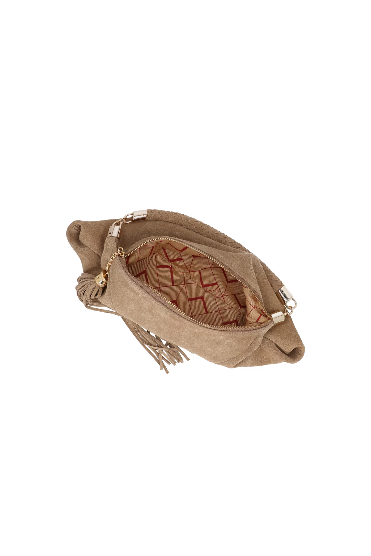 Cartera Cuero Camuza Beige Fendi Luiza Barcelos