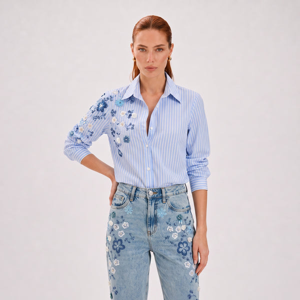 Camisa Adriana Bordada Leblog