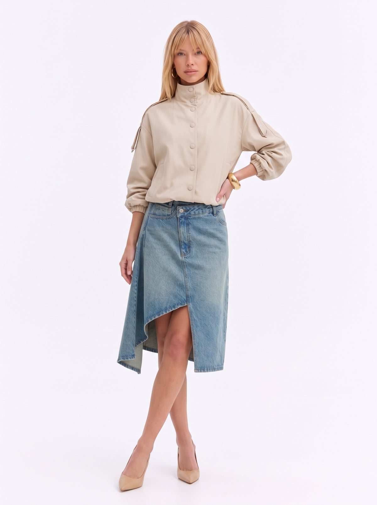 Bomber Olivia Beige Mysk