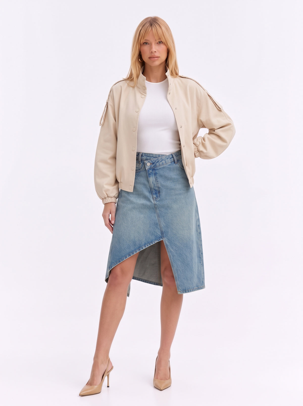 Bomber Olivia Beige Mysk