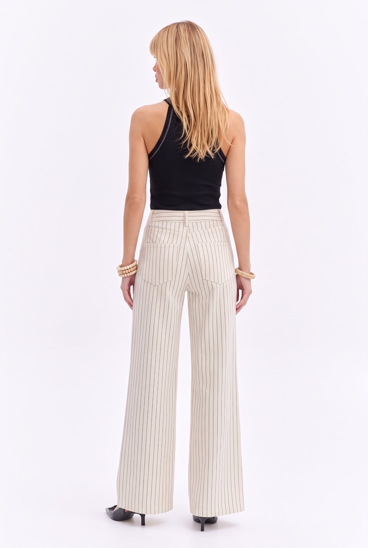 Jeans Wide Leg Rayas Mysk