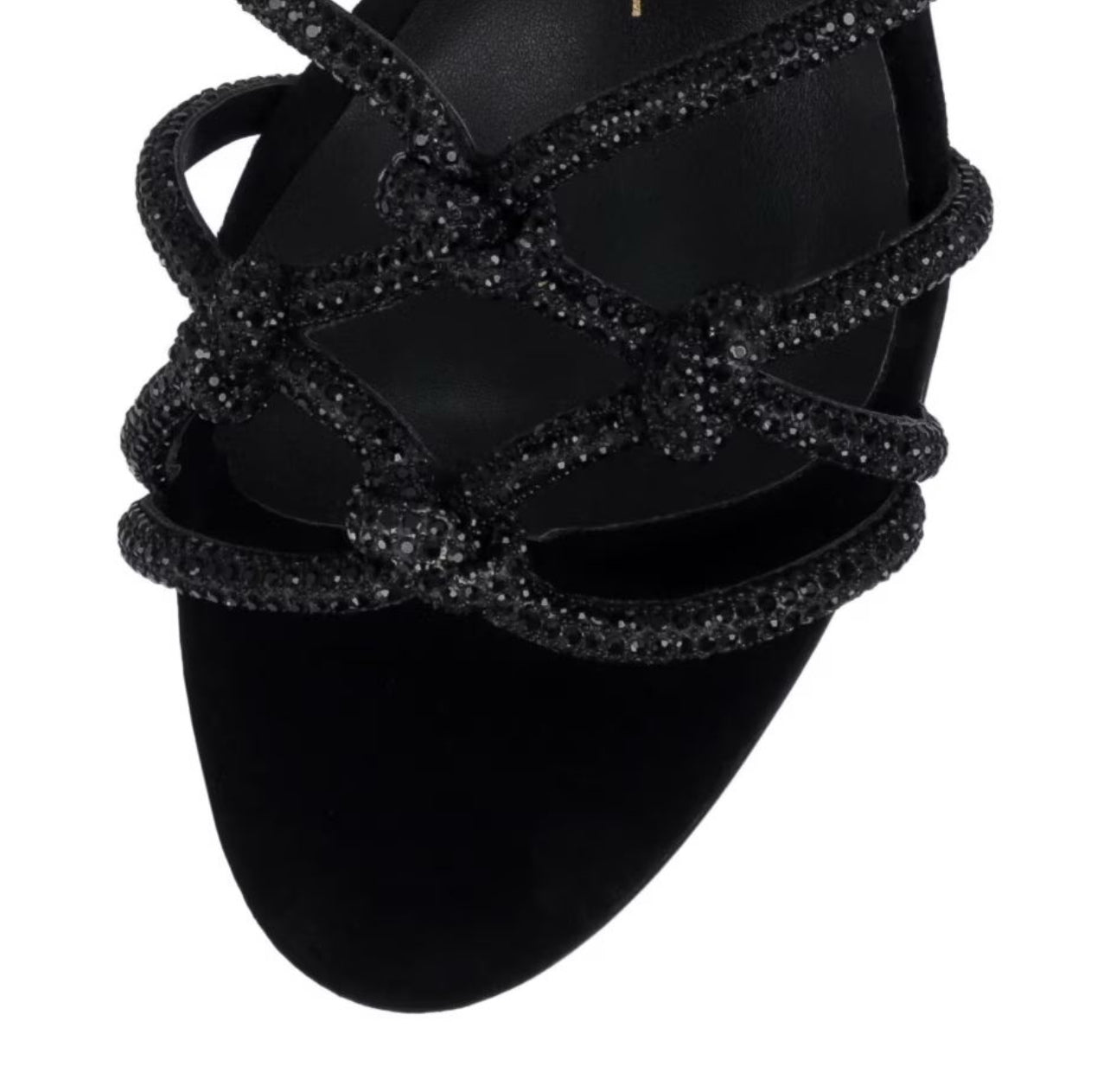 Sandalia Negra Cristales Luiza Barcelos