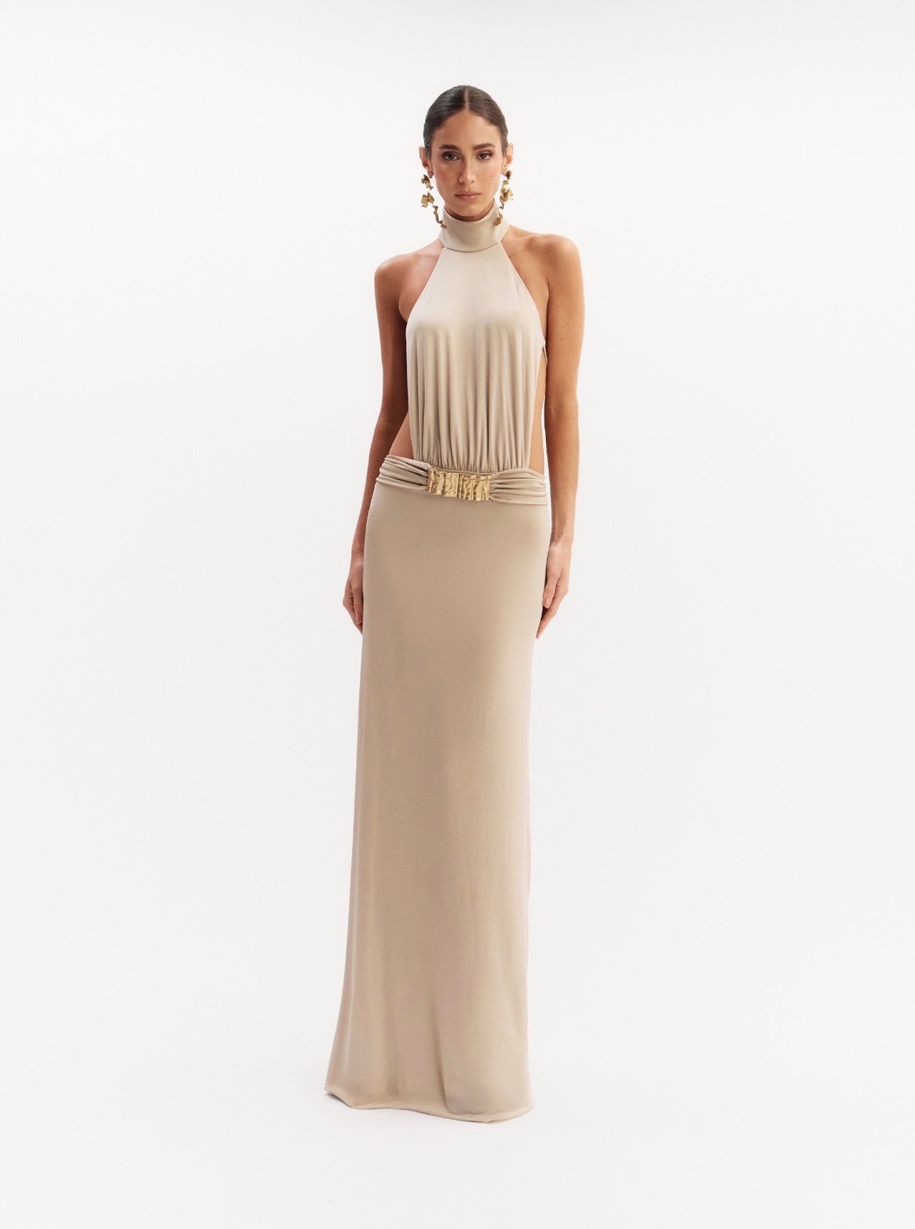 Vestido Clarissa Beige Oasis