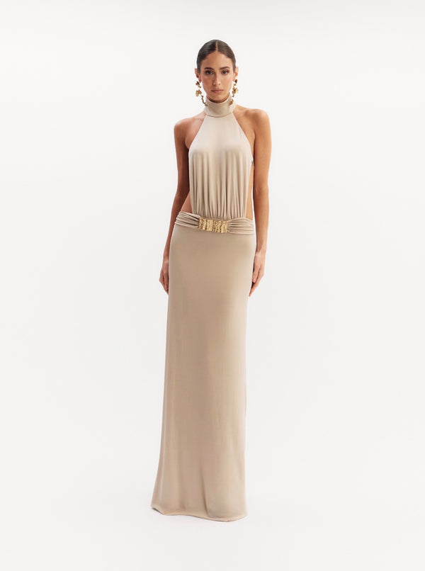 Vestido Clarissa Beige Oasis