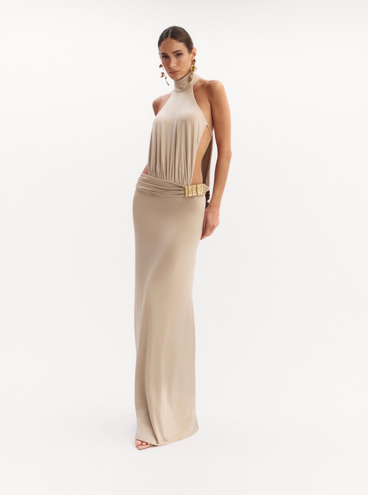 Vestido Clarissa Beige Oasis