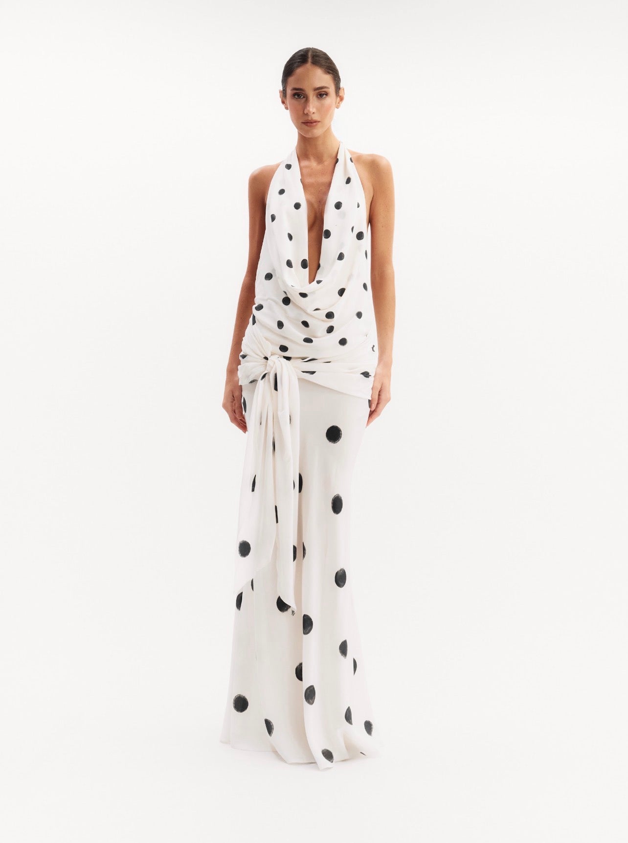 Vestido Seda Chiara Poa Oasis