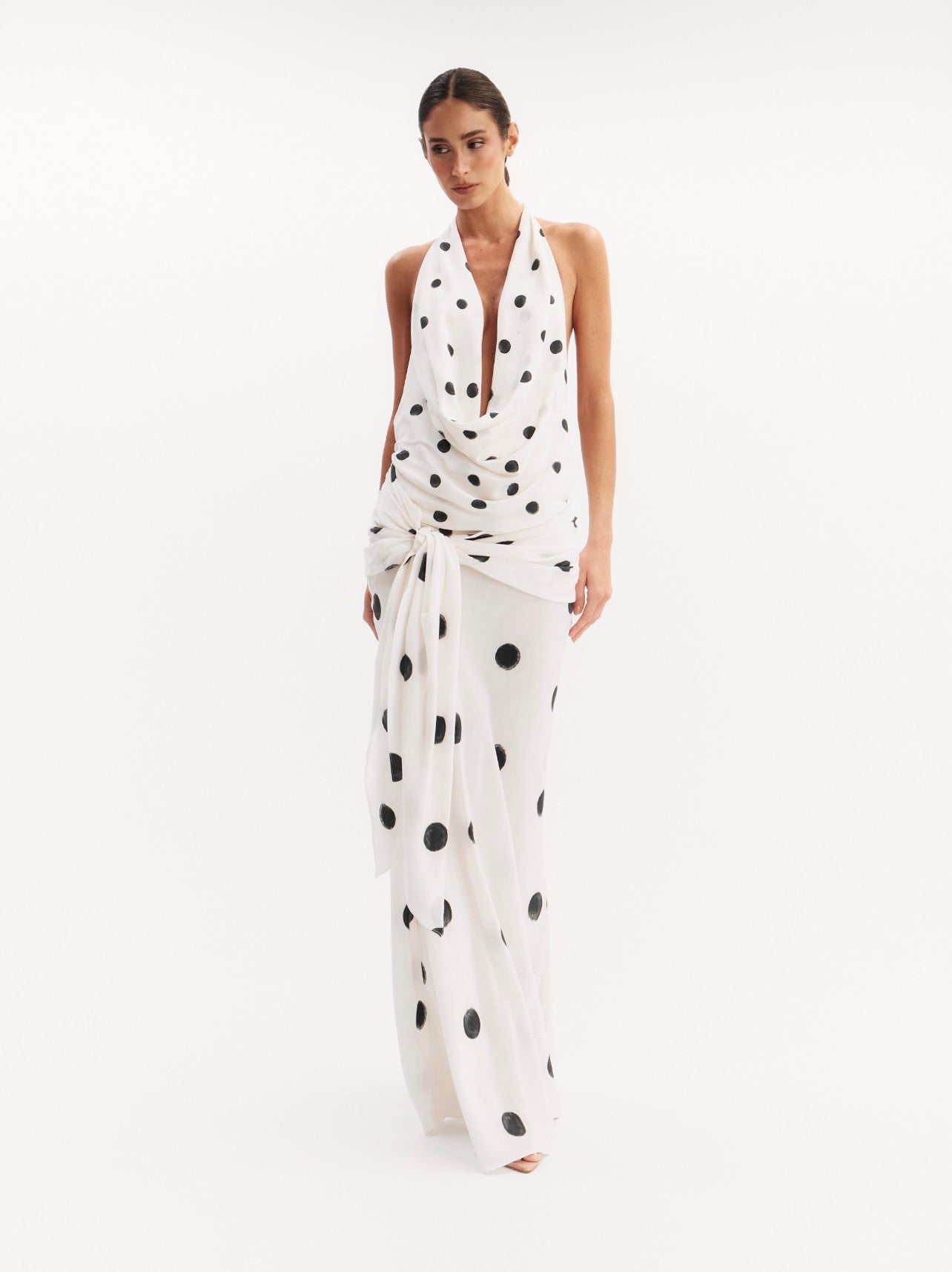 Vestido Seda Chiara Poa Oasis