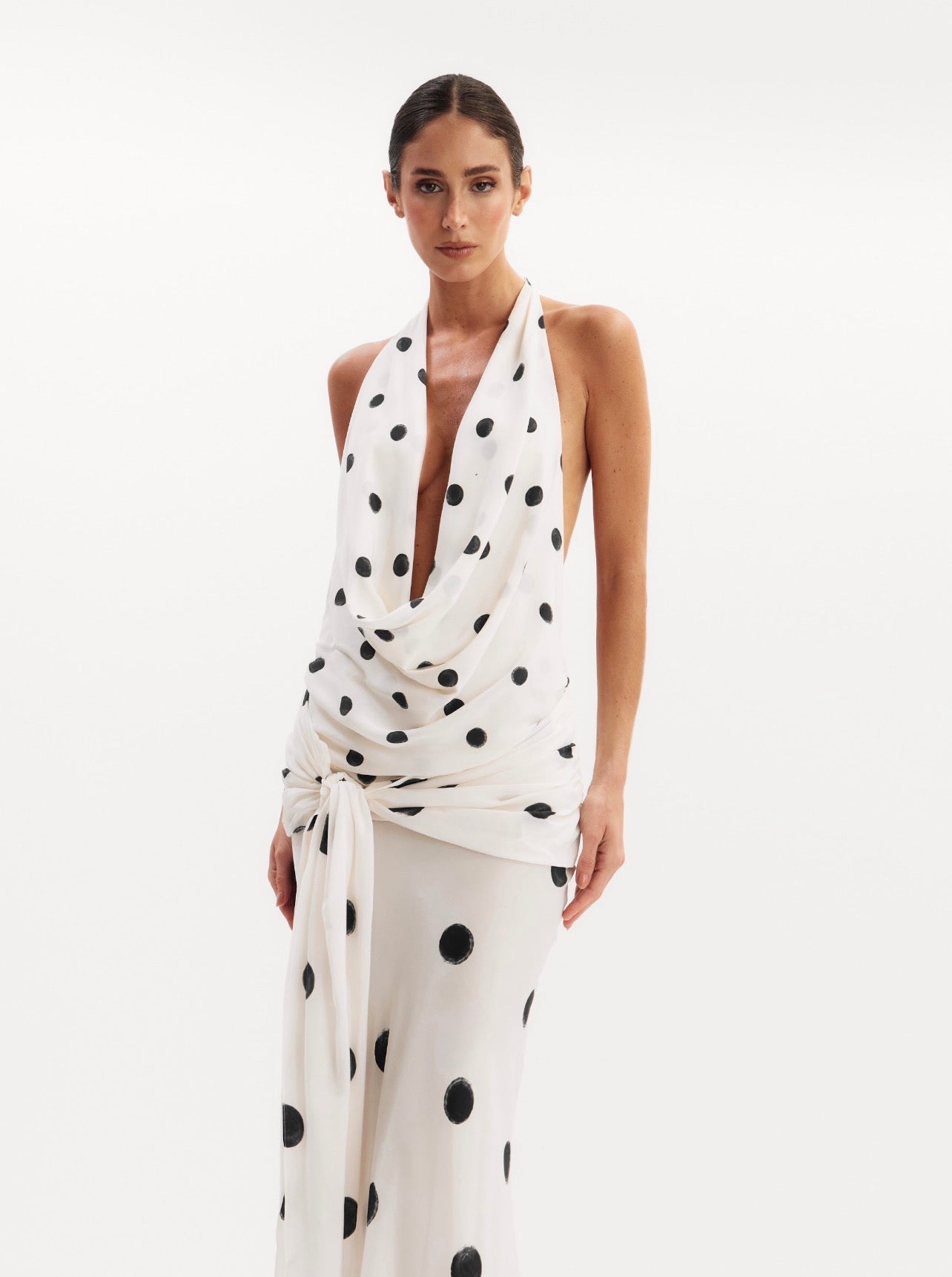 Vestido Seda Chiara Poa Oasis