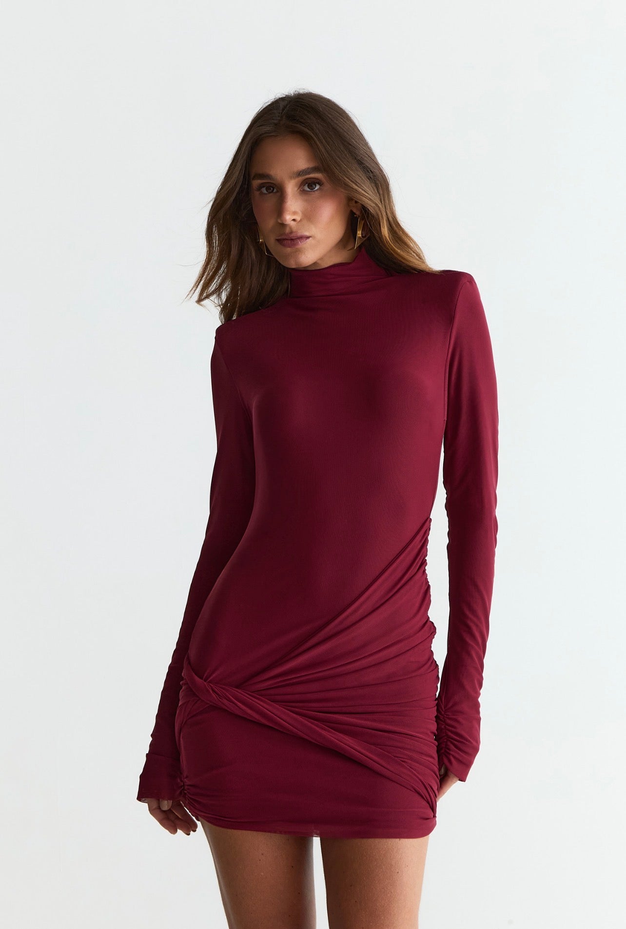 Vestido Tule Julia Burdeo Oasis