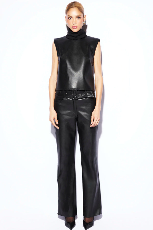 Pantalon Olga Cuero PU Negro Rock Lola