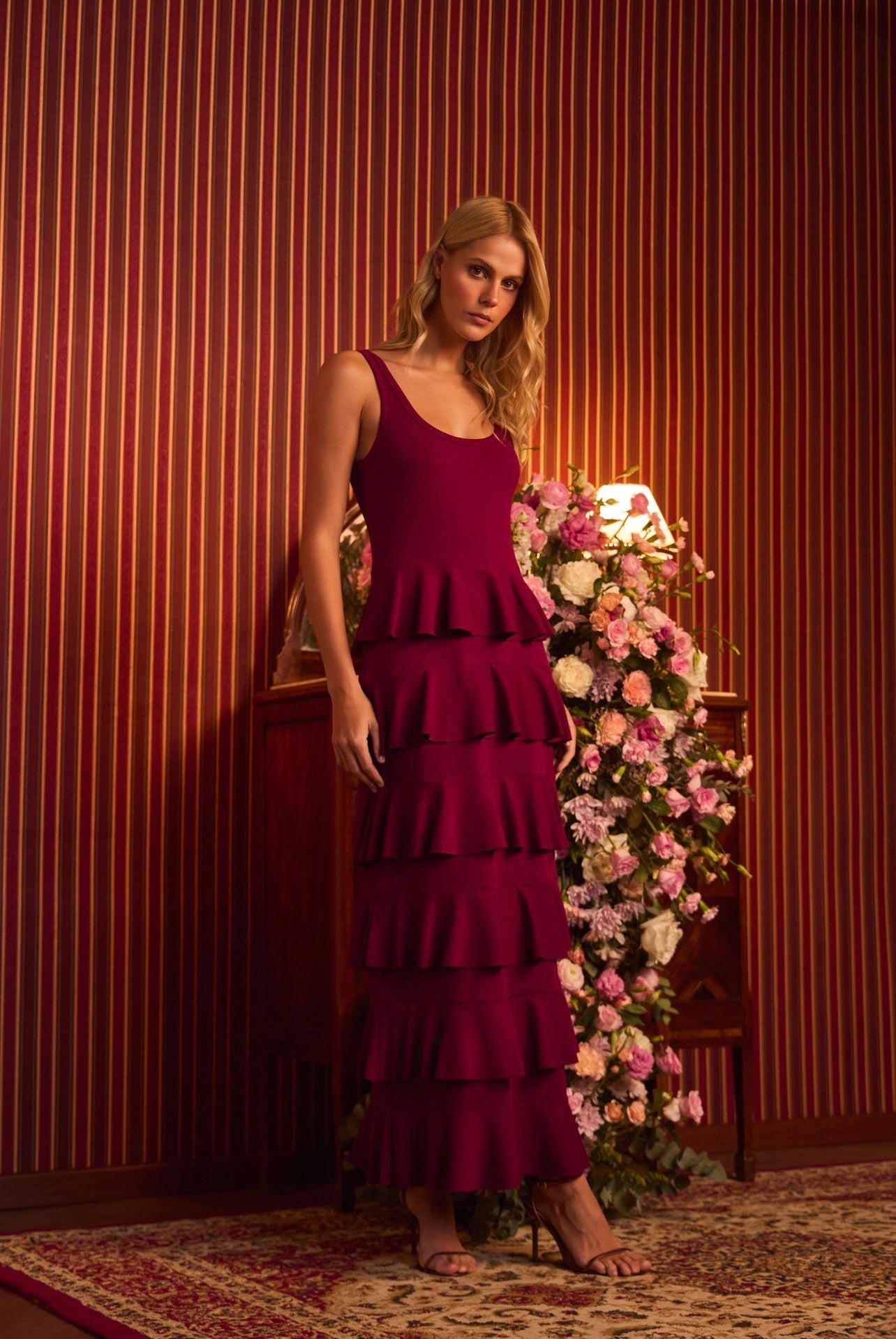 Vestido Dulce Burdeo Lasso