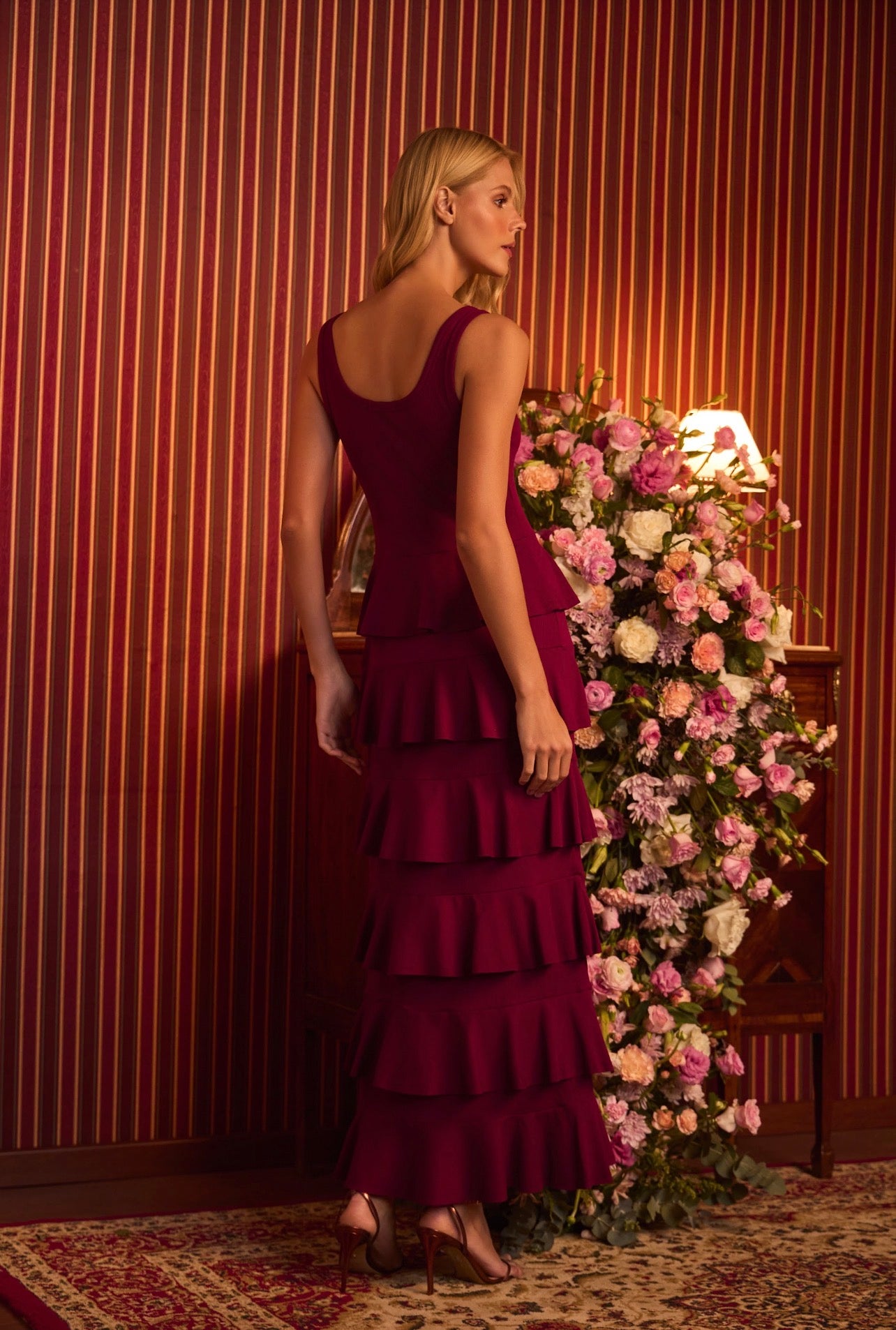 Vestido Dulce Burdeo Lasso