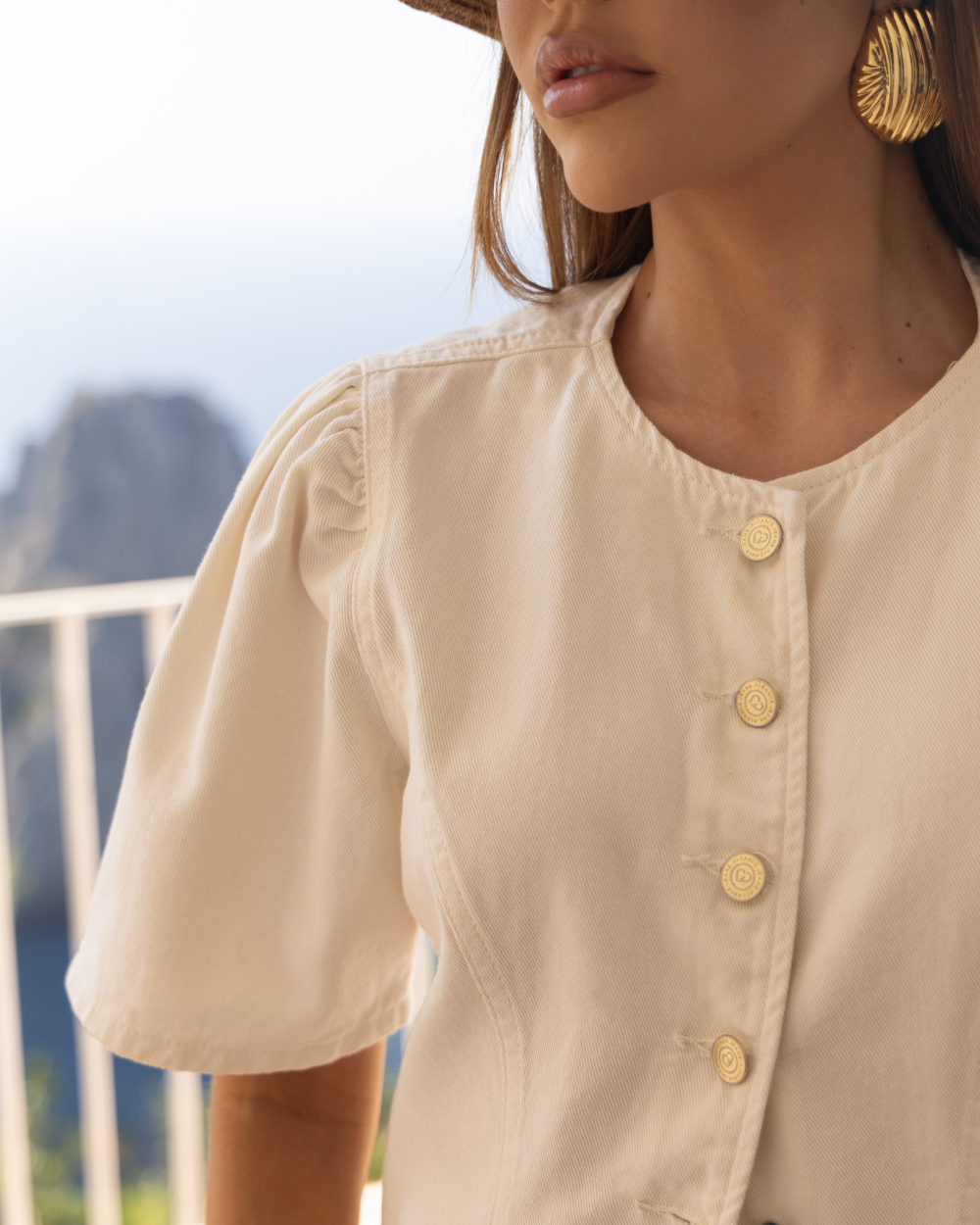 Camisa Manga Globo Portofino Off