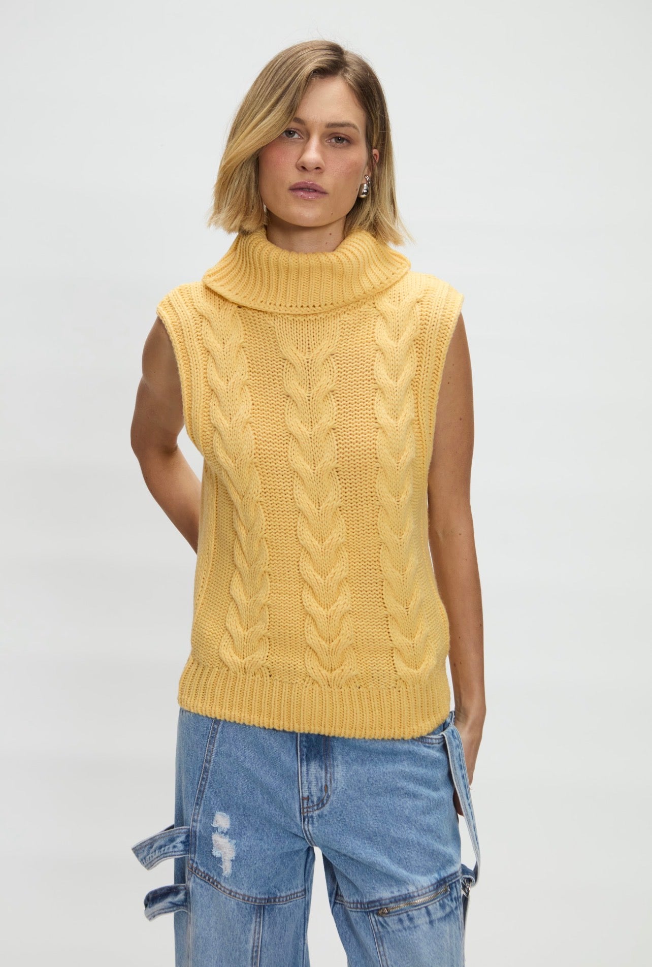 Vest Celina Amarillo Leblog