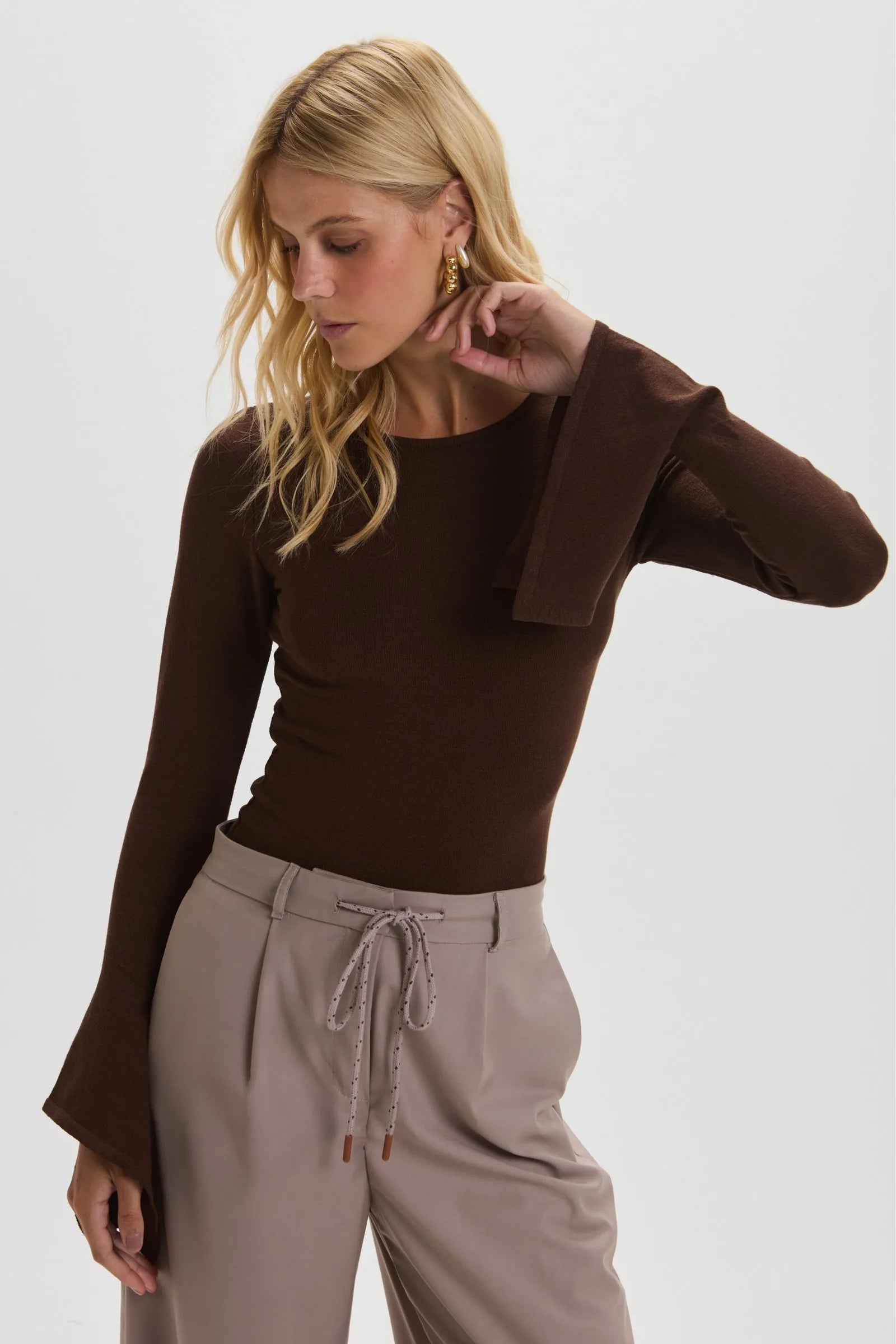 Blusa Liah Marron Leblog