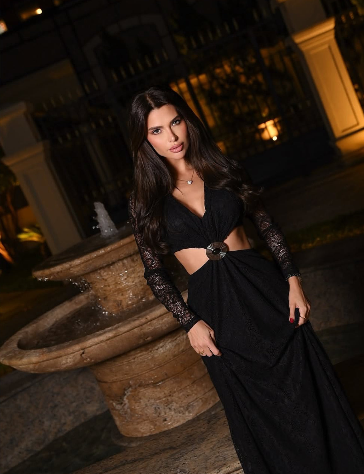 Vestido Hilary Largo Negro Rock Lola