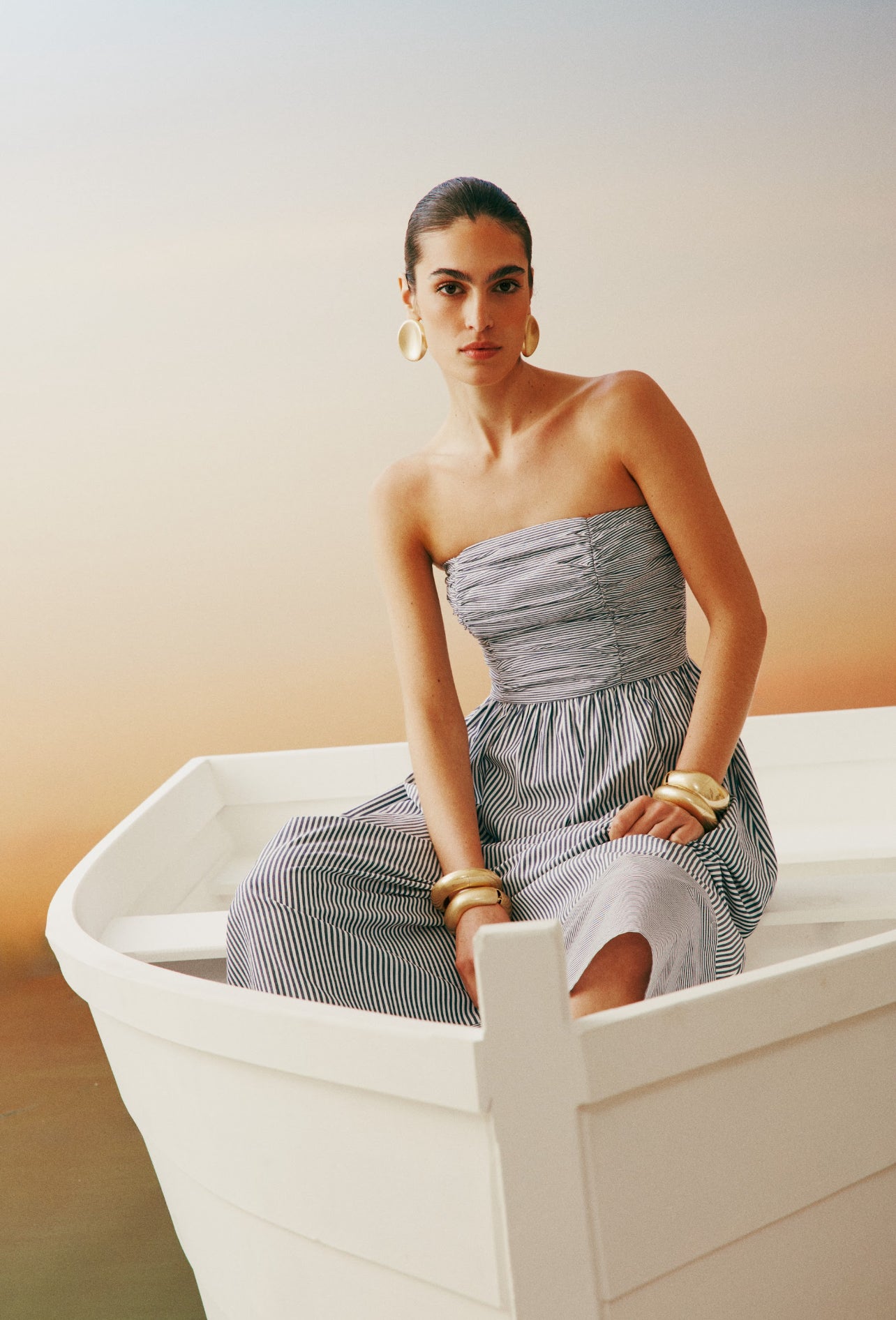 Vestido Hemilia Azul Rayas Rock Lola