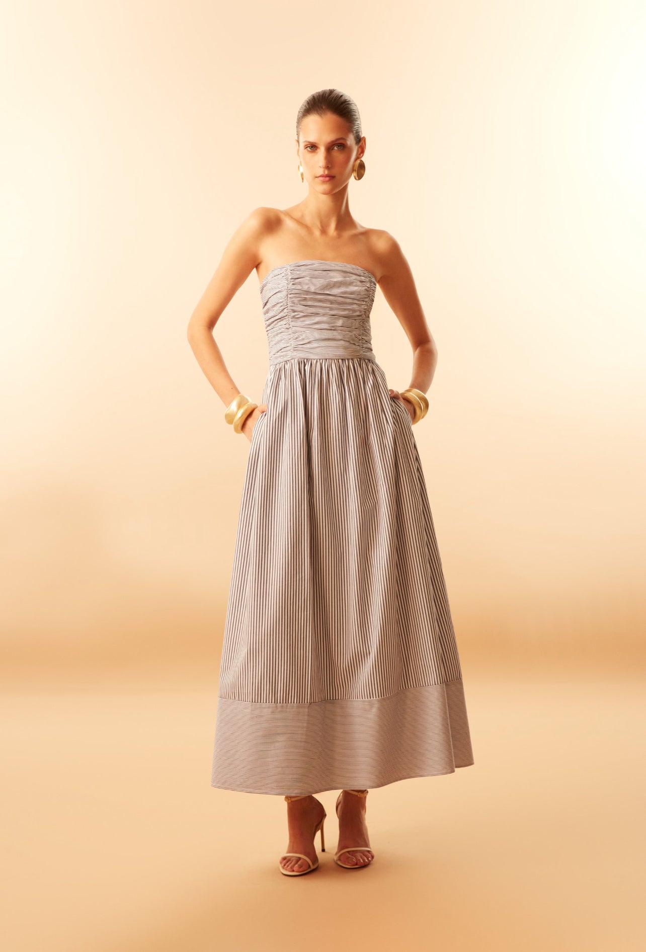 Vestido Hemilia Azul Rayas Rock Lola