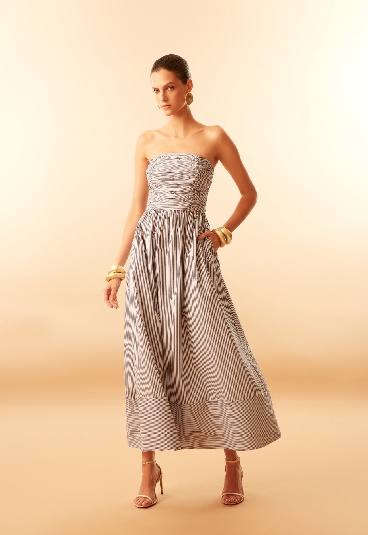 Vestido Hemilia Azul Rayas Rock Lola