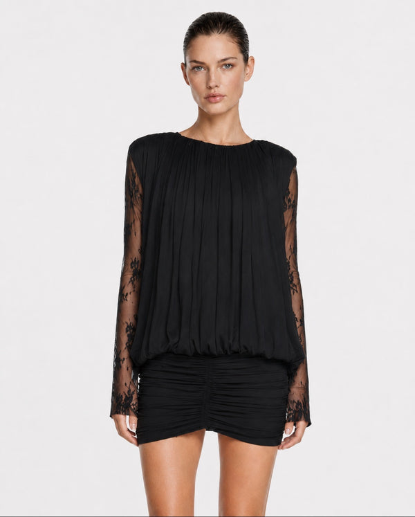 Vestido Corto Encaje Negro TIG