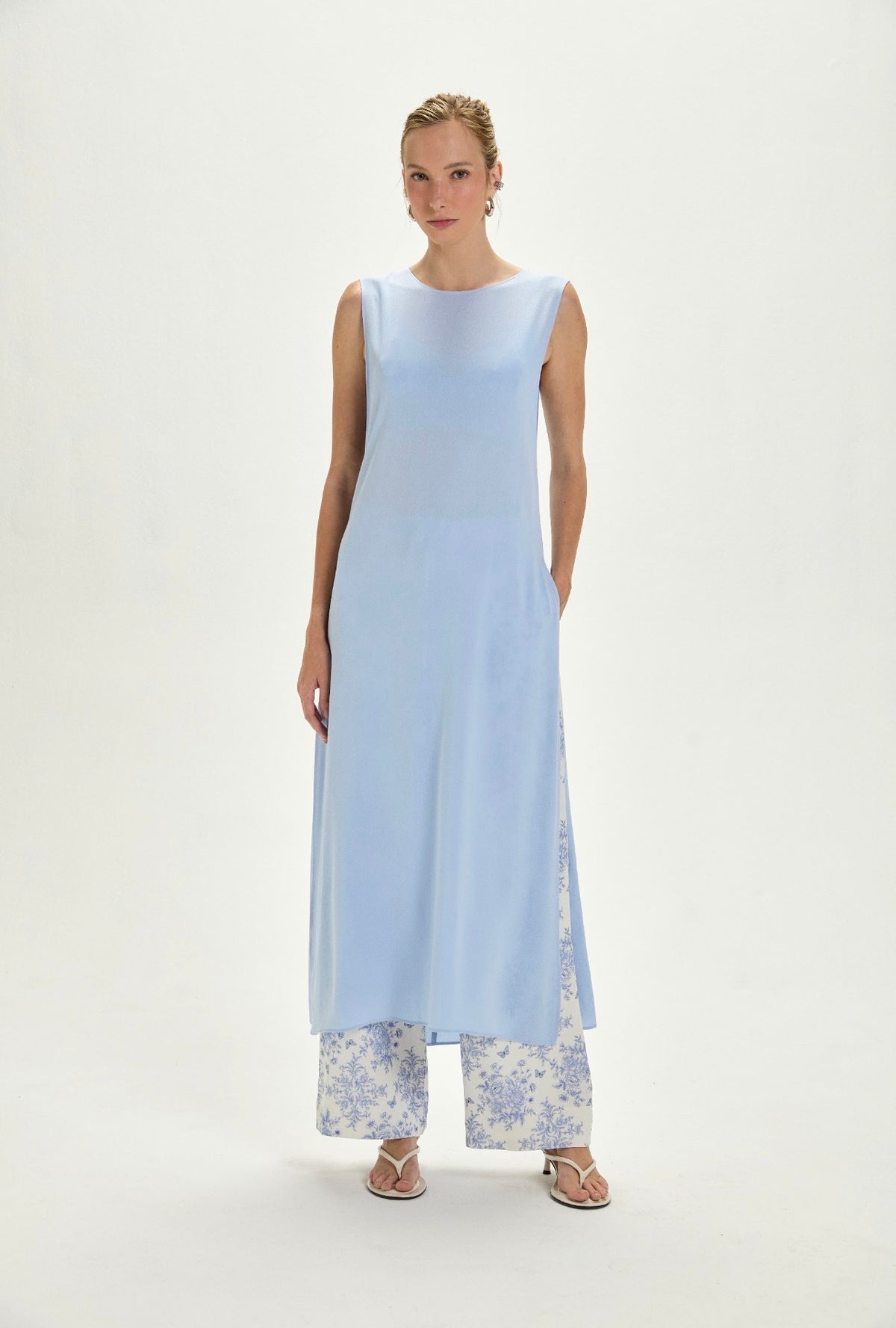 Blusa Milena Azul Leblog