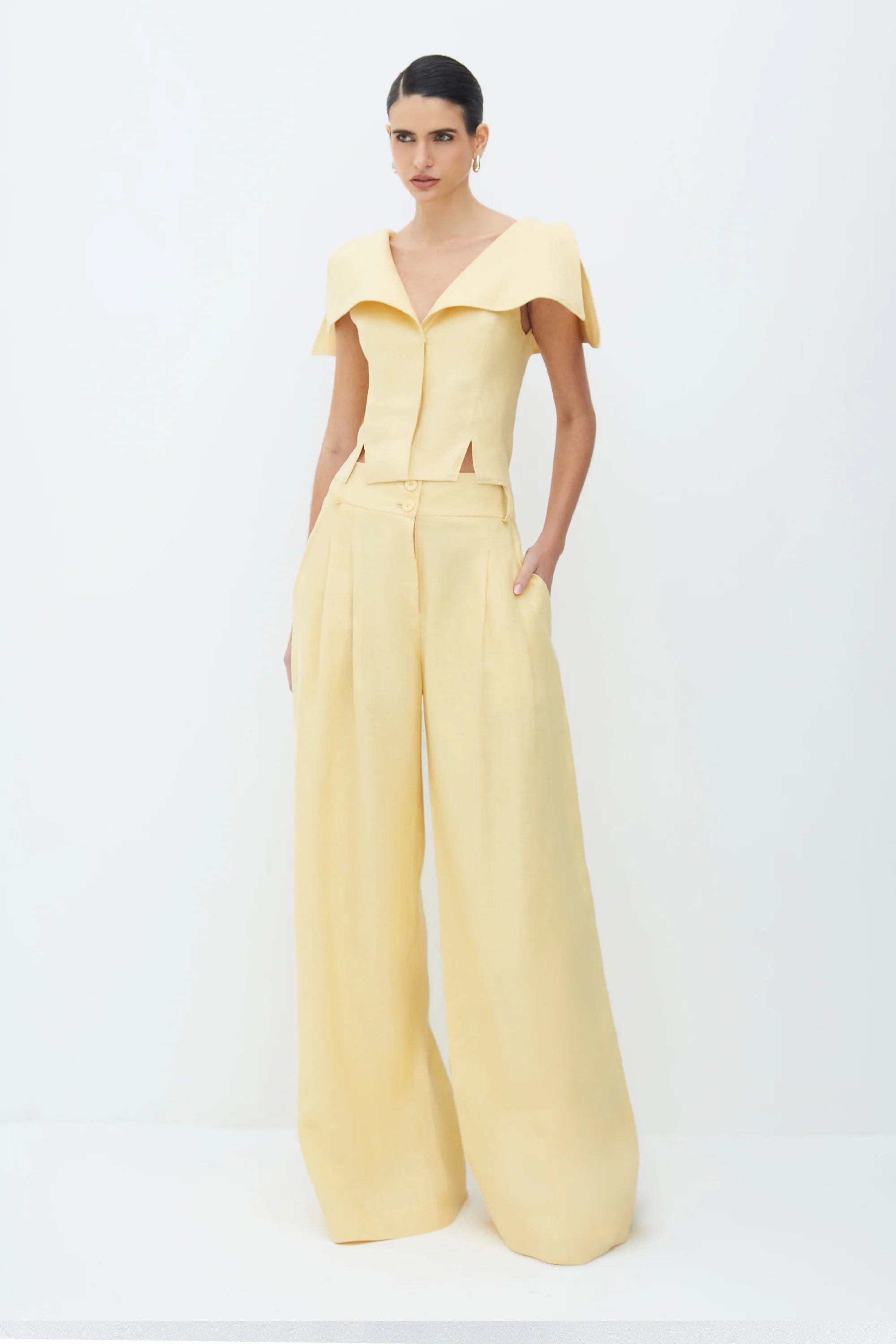 Blusa Lino Amarilla Zen - 51247