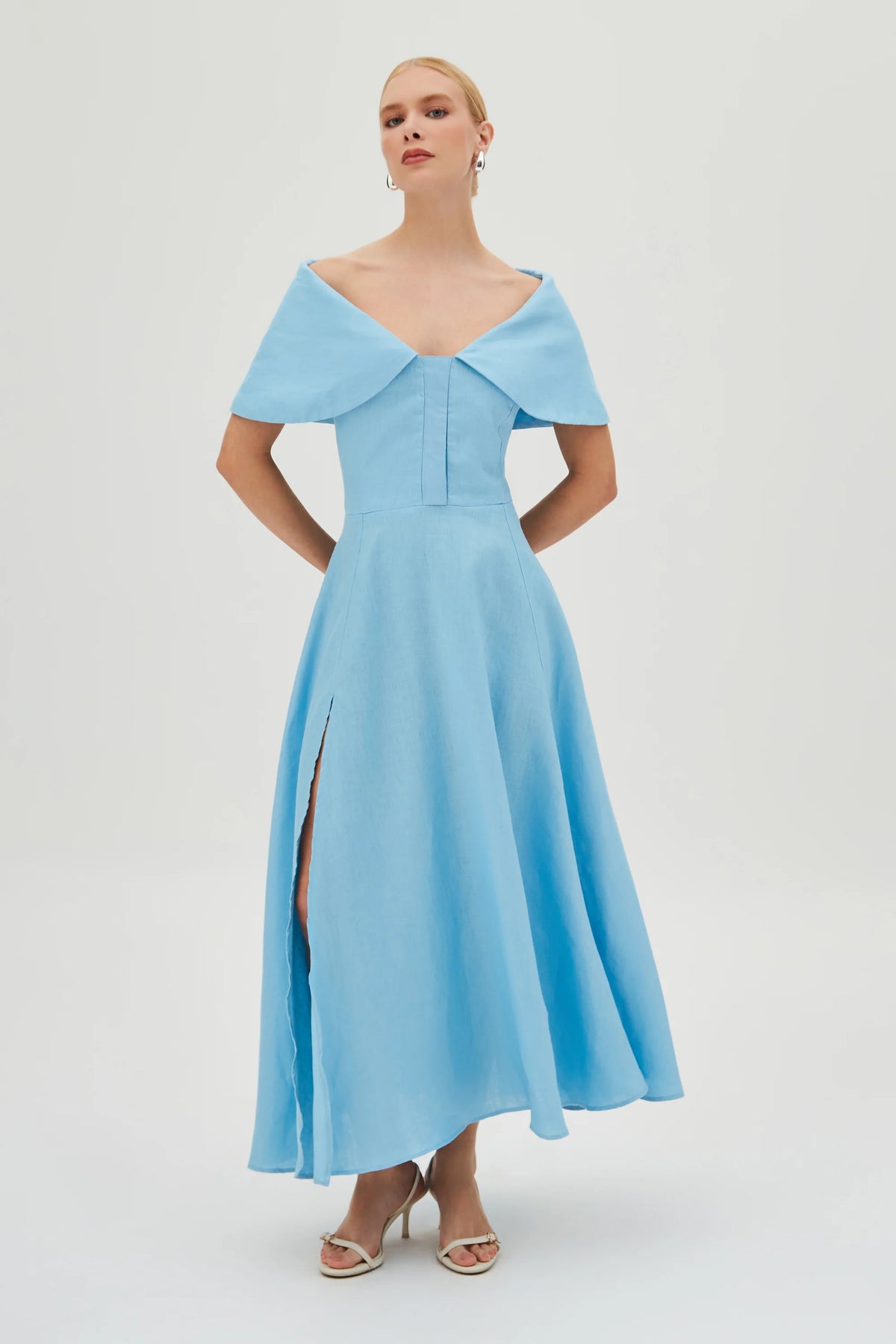 11497 - Vestido Lino Azul Zen