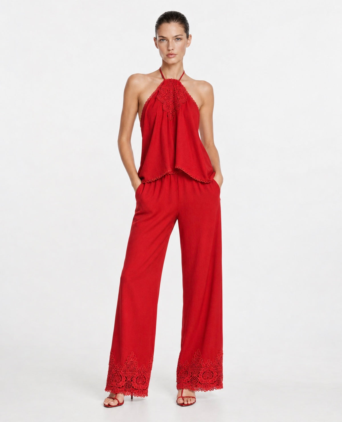 Conjunto Carla Lino Rojo